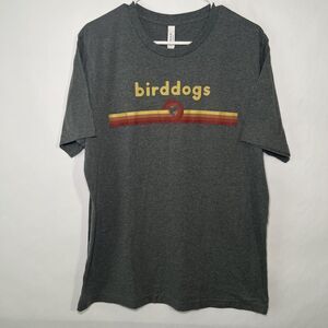Birddogs T Shirt Mens Size XL Gray Bella Canvas Tag Short Sleeve Red Yellow